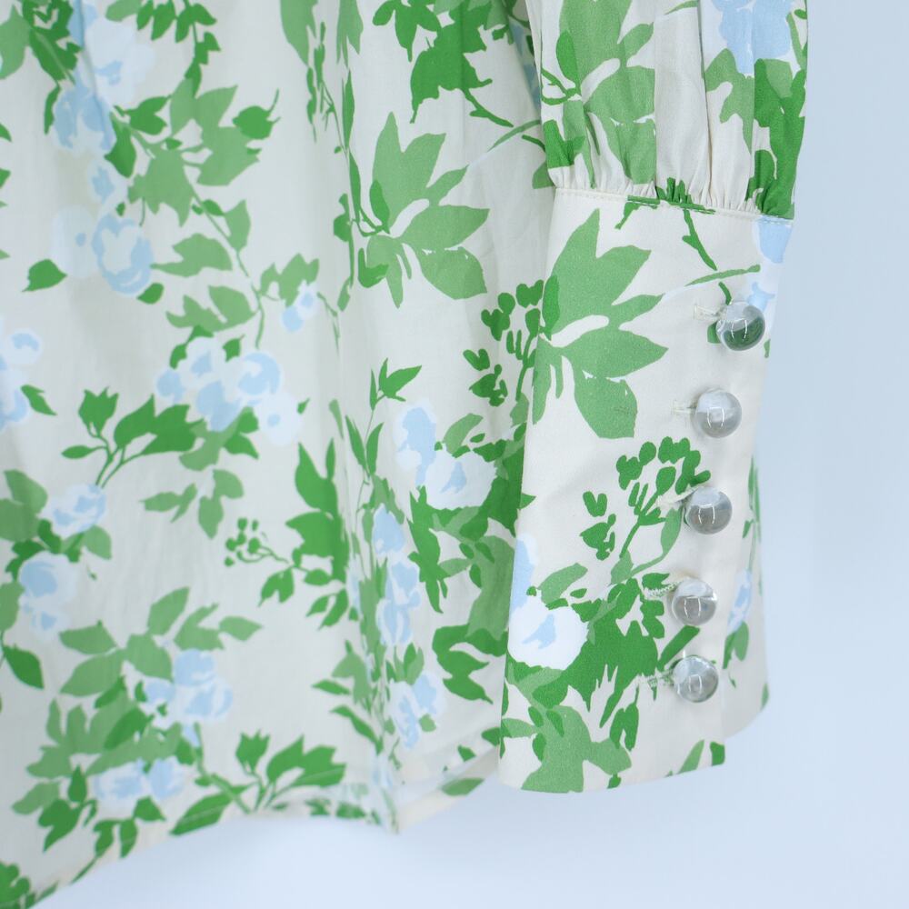 TUCKERNUCK Corrigan Popover Blouse English Ivy Green Long Sleeve Women's M - Picture 3 of 8